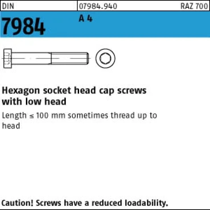 DIN 7984 A4 12 9 image