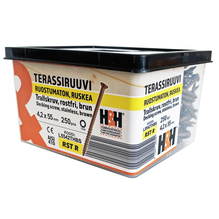 L5542THBS 02 terassiruuvi ruskea 55x4 2 kuva