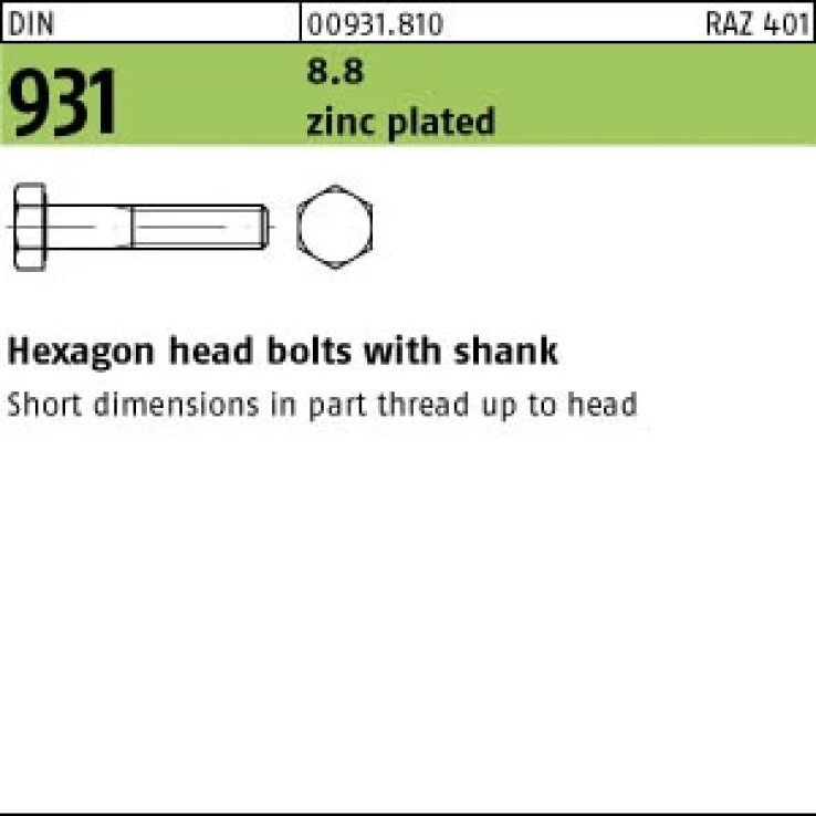 DIN 931 Zn image
