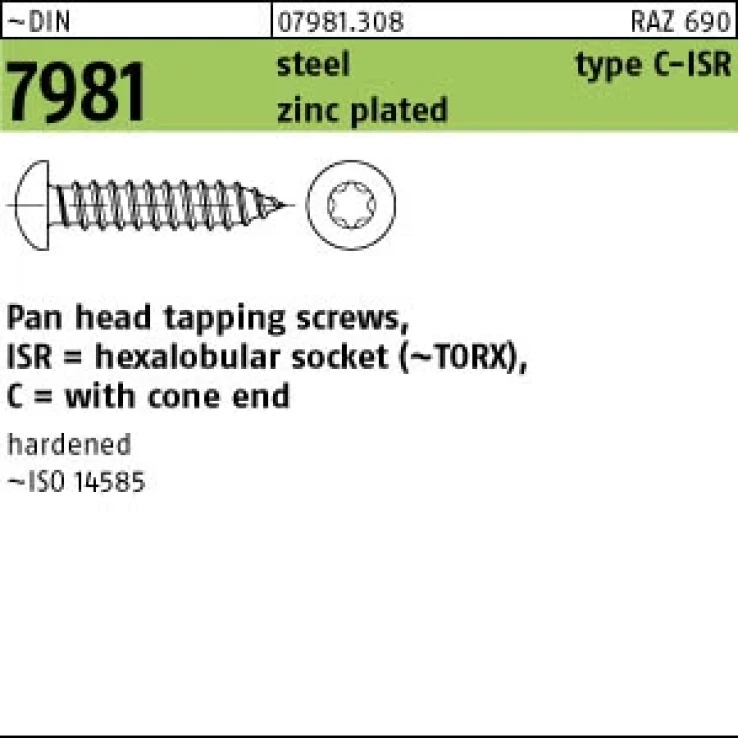 DIN 7981 Zn kuva