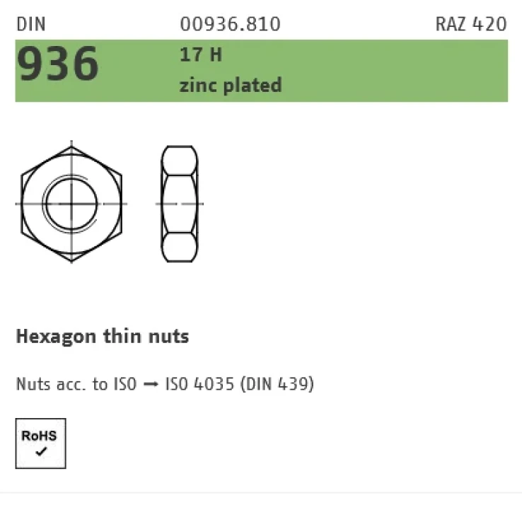 DIN 936 Zn image