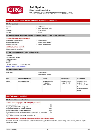 Anti Spatter finland Finnish 1 BDS000723AE