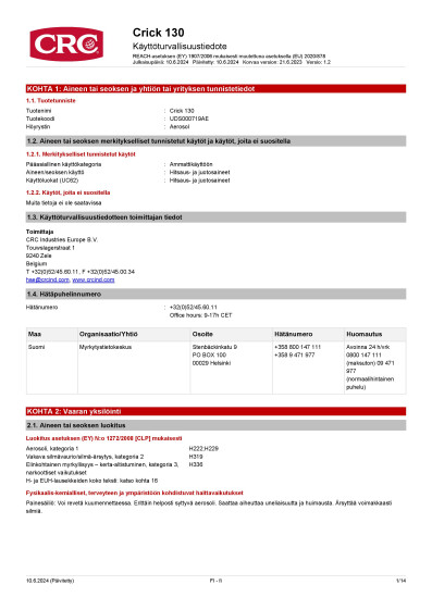 Crick 130 finland Finnish 1 UDS000719AE