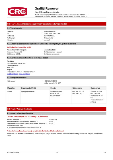 Graffiti Remover finland Finnish 1 BDS000443AE