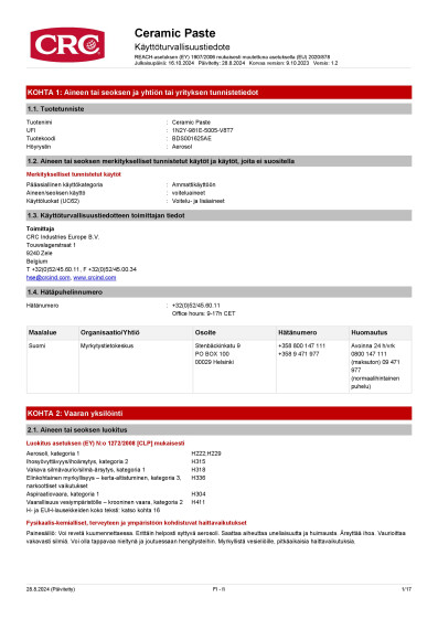 Ceramic Paste finland Finnish 1 BDS001625AE