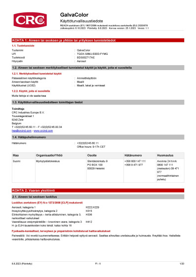 GalvaColor finland Finnish 1 BDS002717AE