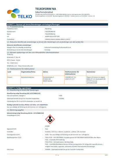 80MUU Telko 20L Sakerhetsdatablad SV v2