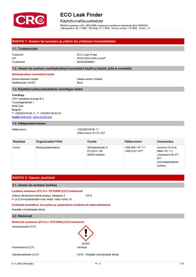 ECO Leak Finder finland Finnish 1 5 pdf BDS002569BU